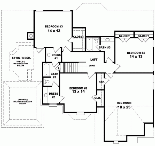 Upper/Second Floor Plan: 6-720