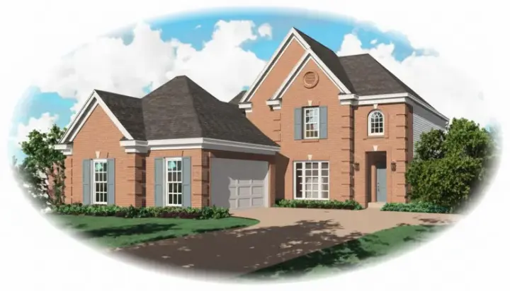 Traditional house plans 6-725 - front exterior, 2,621 sq ft, 3 bed, 3 bath house plans | Monster House Plans