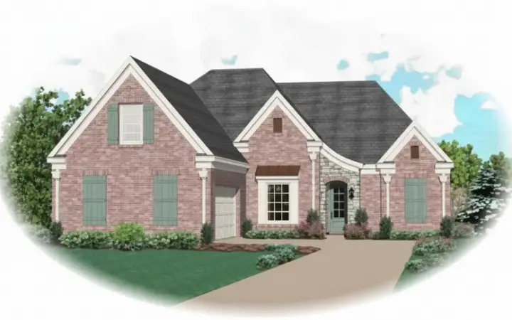 French Country house plans 6-732 - front exterior, 1,886 sq ft, 3 bed, 2 bath house plans | Monster House Plans