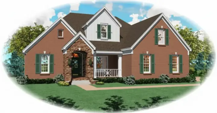 Traditional house plans 6-736 - front exterior, 2,971 sq ft, 4 bed, 3 bath house plans | Monster House Plans