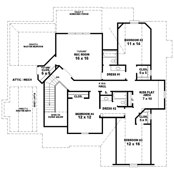 Upper/Second Floor Plan: 6-736