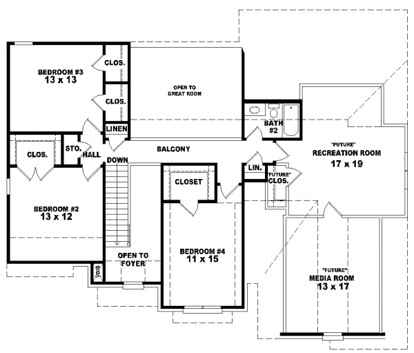 Upper/Second Floor Plan: 6-741