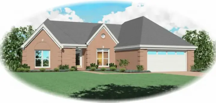 Traditional house plans 6-751 - front exterior, 1,948 sq ft, 3 bed, 2 bath house plans | Monster House Plans