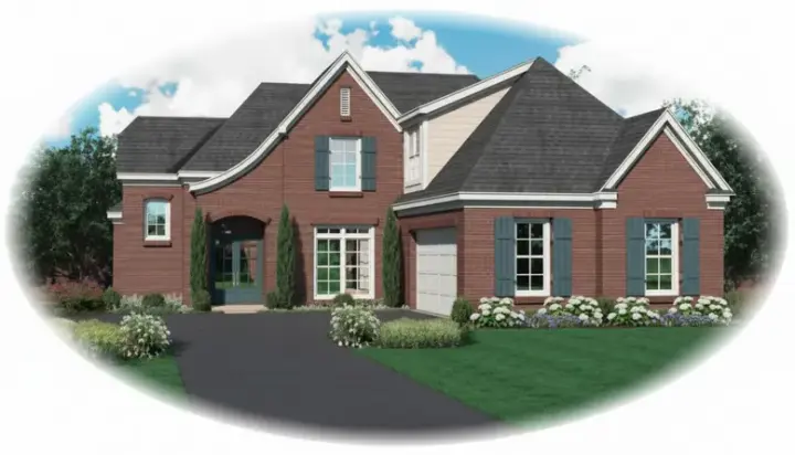 French Country house plans 6-752 - front exterior, 2,909 sq ft, 3 bed, 2 bath house plans | Monster House Plans