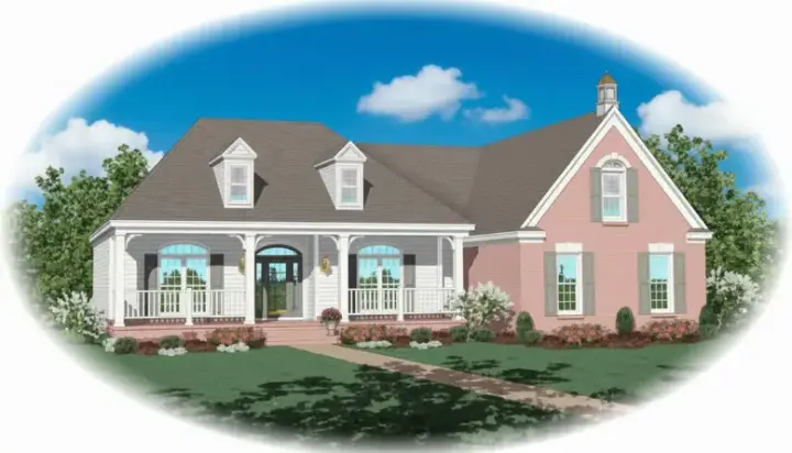 Southern house plans 6-763 - front exterior, 2,041 sq ft, 3 bed, 2 bath house plans | Monster House Plans
