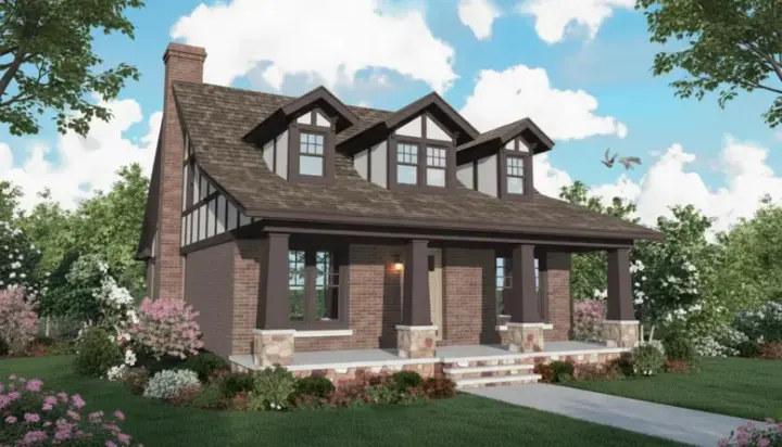Craftsman house plans 6-768 - front exterior, 3,098 sq ft, 4 bed, 3 bath house plans | Monster House Plans
