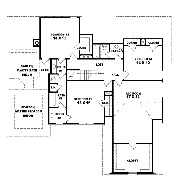 Upper/Second Floor Plan: 6-782