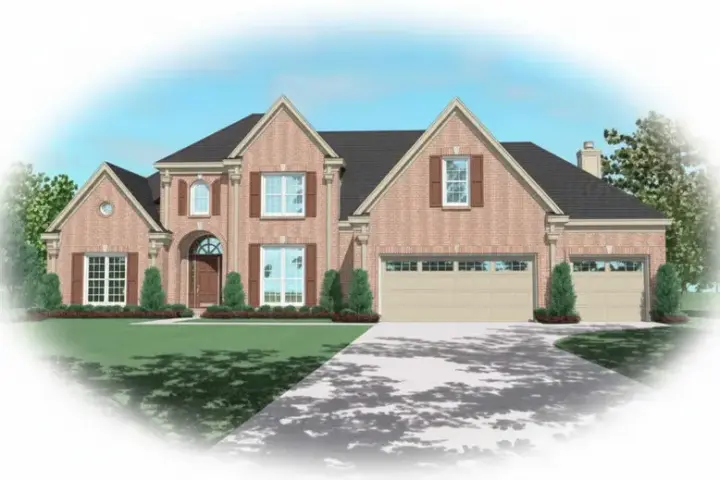 Traditional house plans 6-786 - front exterior, 2,887 sq ft, 3 bed, 2 bath house plans | Monster House Plans