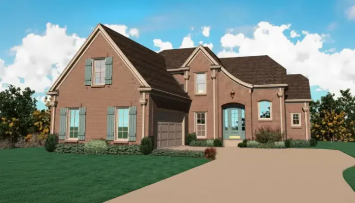 French Country house plans 6-787 - front exterior, 3,070 sq ft, 3 bed, 2 bath house plans | Monster House Plans