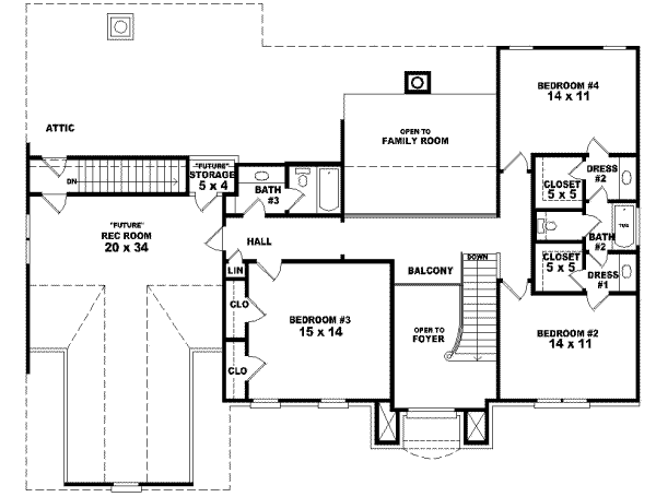 Upper/Second Floor Plan: 6-797