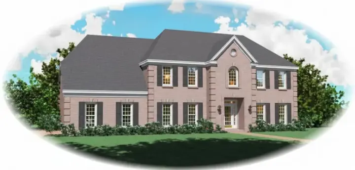 European house plans 6-798 - front exterior, 3,121 sq ft, 4 bed, 3 bath house plans | Monster House Plans