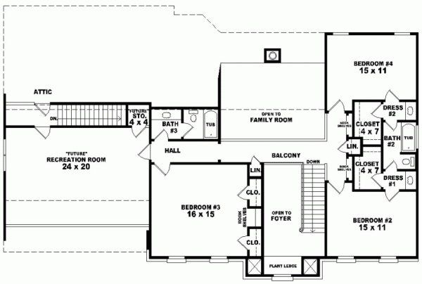 Upper/Second Floor Plan: 6-798