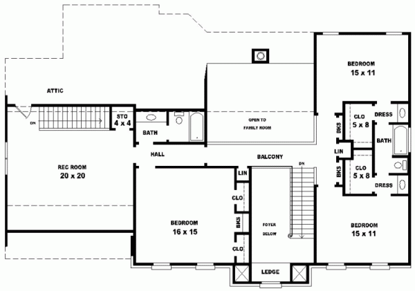 Upper/Second Floor Plan: 6-799
