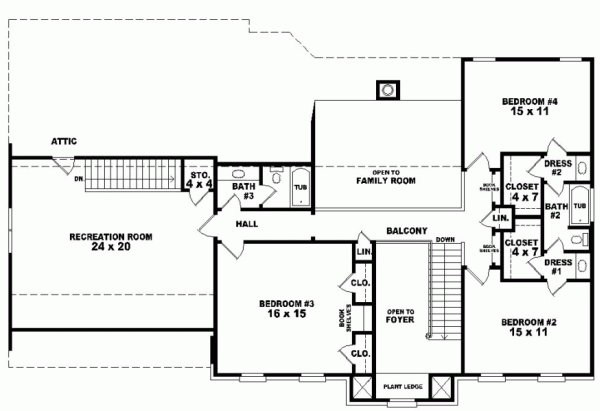 Upper/Second Floor Plan: 6-800