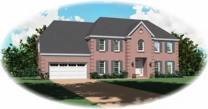 European house plans 6-802 - front exterior, 2,942 sq ft, 4 bed, 3 bath house plans | Monster House Plans