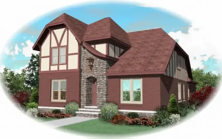 English Country house plans 6-803 - front exterior, 3,306 sq ft, 3 bed, 3 bath house plans | Monster House Plans