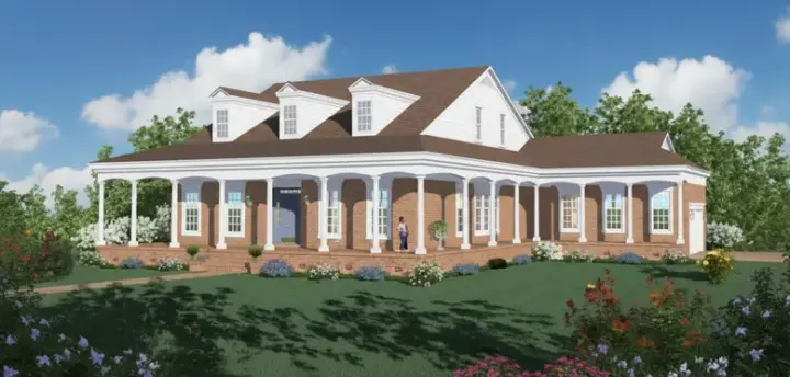 Southern house plans 6-805 - front exterior, 2,645 sq ft, 3 bed, 2 bath house plans | Monster House Plans