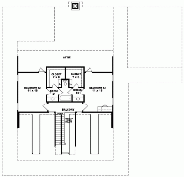 Upper/Second Floor Plan: 6-805