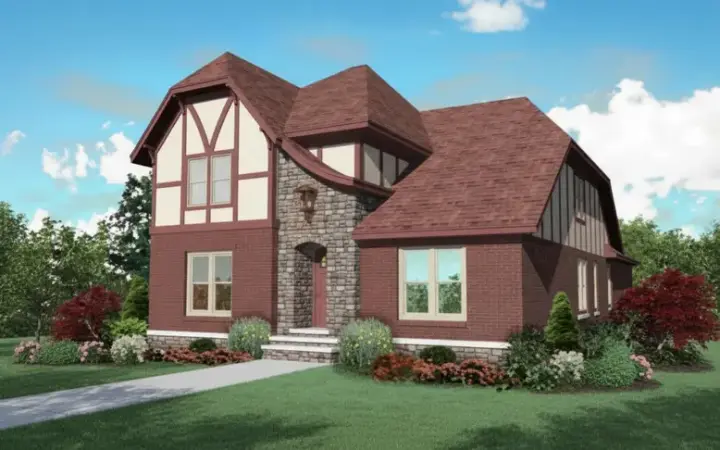 English Country house plans 6-806 - front exterior, 2,921 sq ft, 3 bed, 3 bath house plans | Monster House Plans