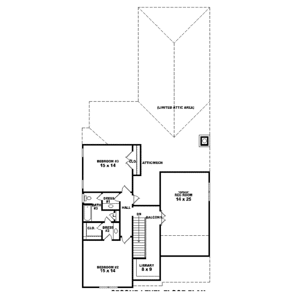 Upper/Second Floor Plan: 6-806
