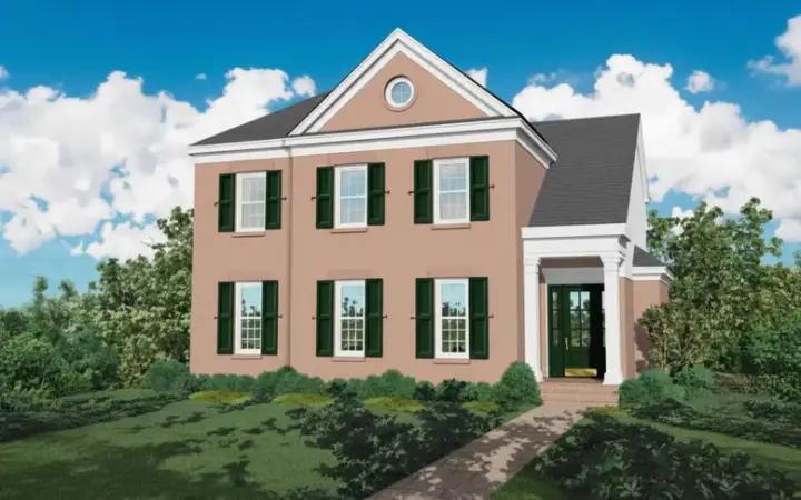 Southern Colonial house plans 6-814 - front exterior, 3,299 sq ft, 3 bed, 2 bath house plans | Monster House Plans