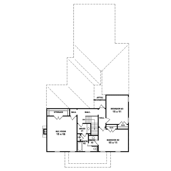 Upper/Second Floor Plan: 6-822