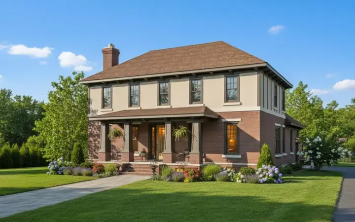 Early American house plans 6-824 - front exterior, 2,791 sq ft, 3 bed, 2 bath house plans | Monster House Plans
