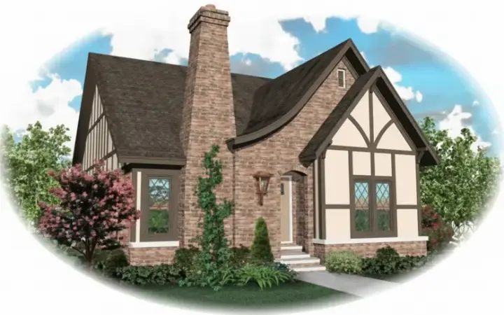 English Country house plans 6-826 - front exterior, 3,036 sq ft, 3 bed, 3 bath house plans | Monster House Plans