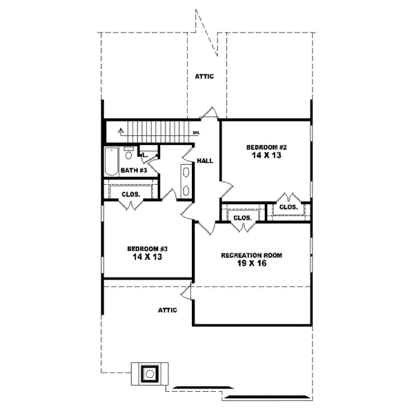 Upper/Second Floor Plan: 6-826