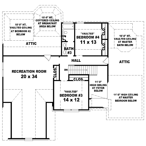 Upper/Second Floor Plan: 6-834
