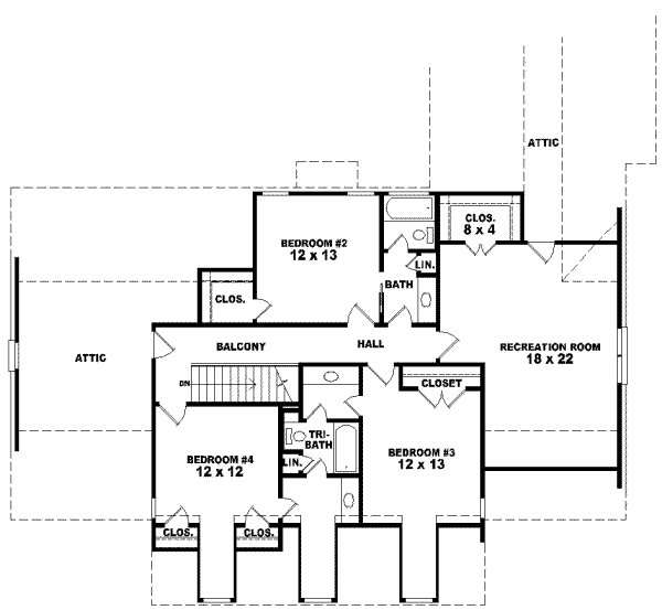 Upper/Second Floor Plan: 6-843