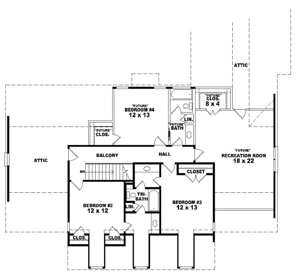 Upper/Second Floor Plan: 6-844
