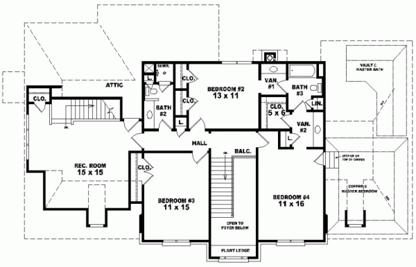 Upper/Second Floor Plan: 6-853