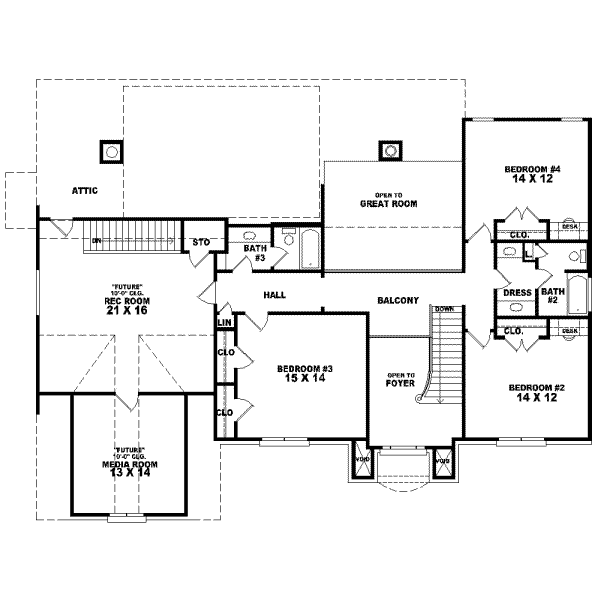 Upper/Second Floor Plan: 6-854