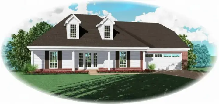 Southern house plans 6-863 - front exterior, 2,507 sq ft, 3 bed, 2 bath house plans | Monster House Plans