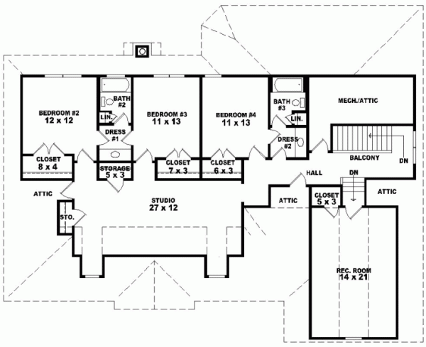 Upper/Second Floor Plan: 6-865