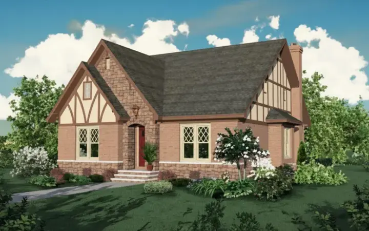 English Country house plans 6-867 - front exterior, 3,185 sq ft, 3 bed, 3 bath house plans | Monster House Plans