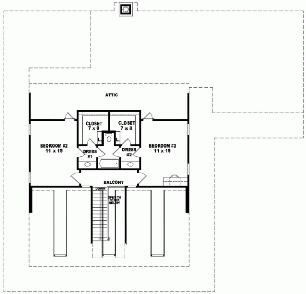 Upper/Second Floor Plan: 6-870