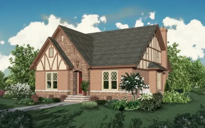 English Country house plans 6-872 - front exterior, 2,796 sq ft, 3 bed, 3 bath house plans | Monster House Plans