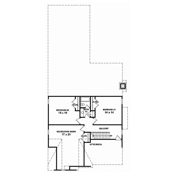 Upper/Second Floor Plan: 6-872