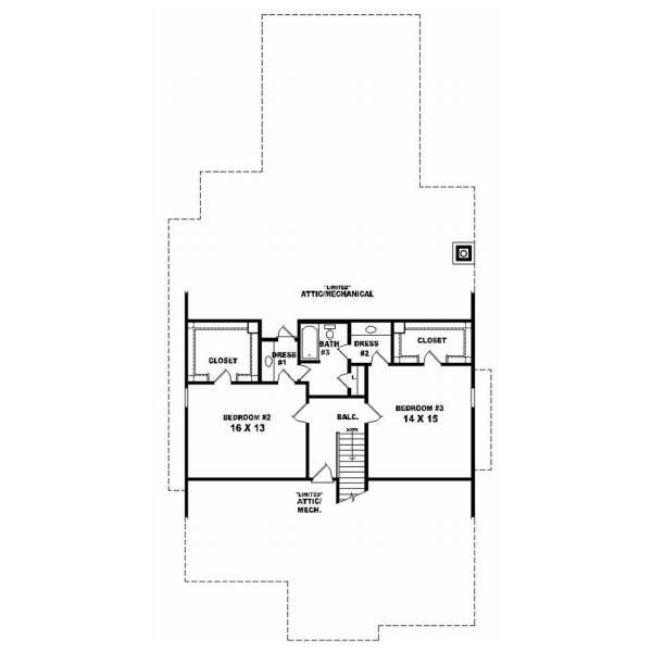 Upper/Second Floor Plan: 6-877