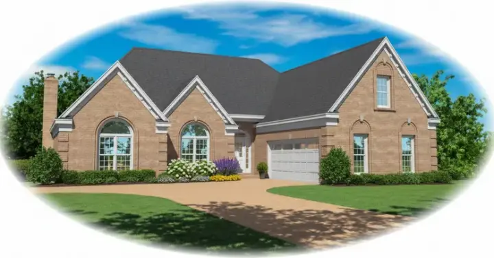 Traditional house plans 6-878 - front exterior, 2,425 sq ft, 3 bed, 2 bath house plans | Monster House Plans