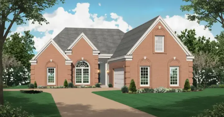 Traditional house plans 6-881 - front exterior, 2,555 sq ft, 3 bed, 3 bath house plans | Monster House Plans