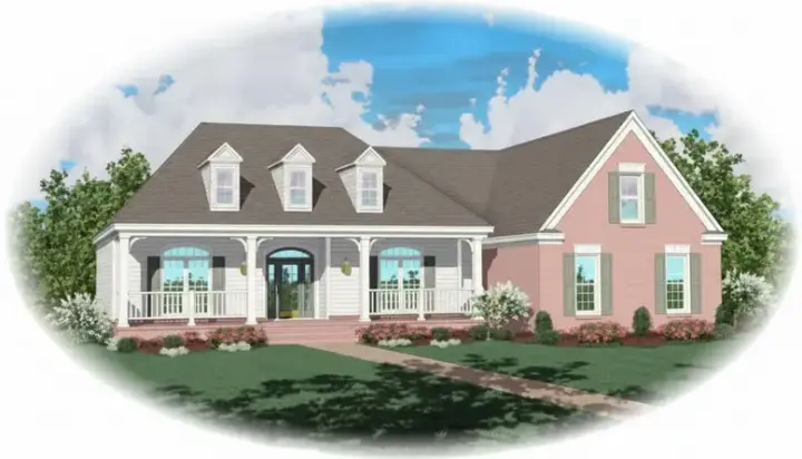 Southern house plans 6-884 - front exterior, 2,180 sq ft, 3 bed, 2 bath house plans | Monster House Plans