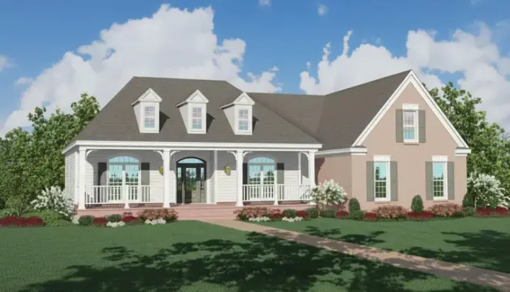 Southern house plans 6-885 - front exterior, 2,555 sq ft, 3 bed, 2 bath house plans | Monster House Plans