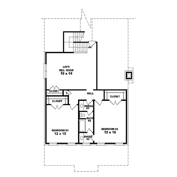 Upper/Second Floor Plan: 6-889