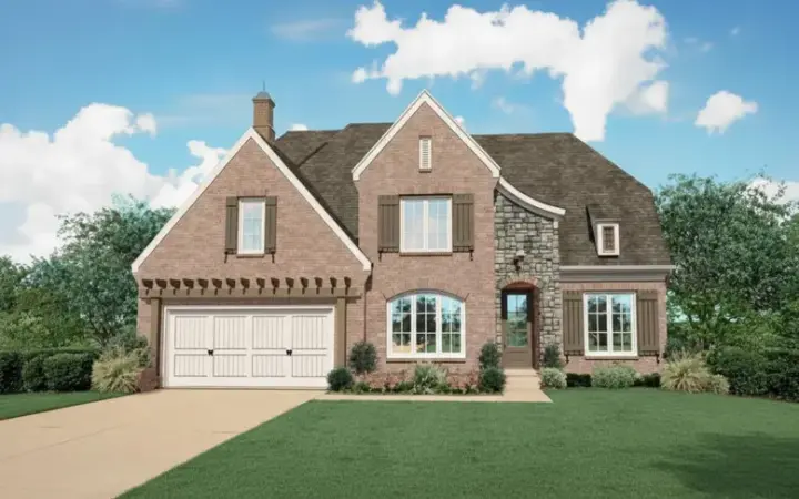 French Country house plans 6-890 - front exterior, 3,261 sq ft, 4 bed, 3 bath house plans | Monster House Plans