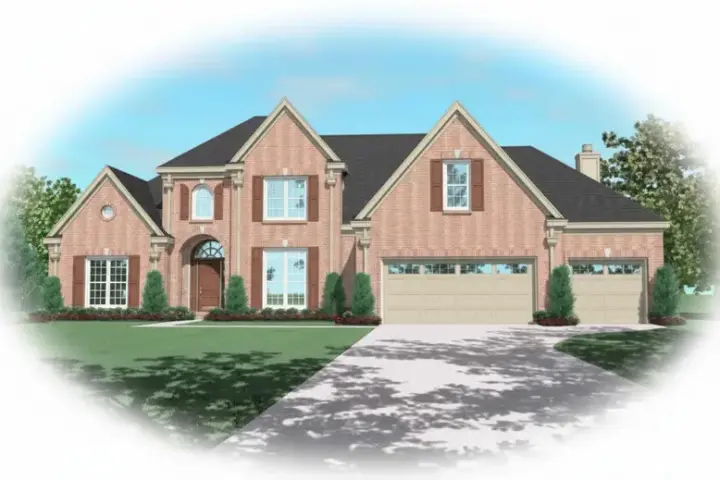 Traditional house plans 6-906 - front exterior, 3,115 sq ft, 4 bed, 3 bath house plans | Monster House Plans