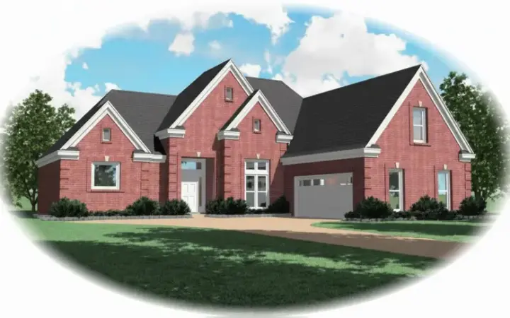 Traditional house plans 6-913 - front exterior, 2,572 sq ft, 3 bed, 2 bath house plans | Monster House Plans