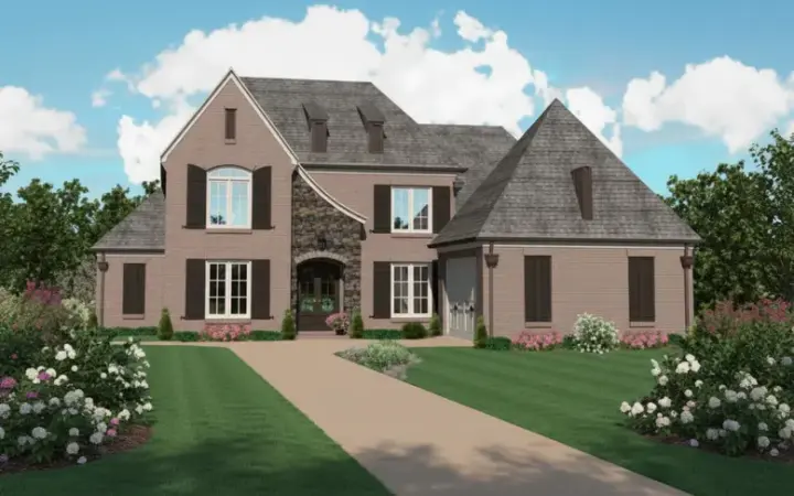 French Country house plans 6-926 - front exterior, 3,244 sq ft, 4 bed, 3 bath house plans | Monster House Plans